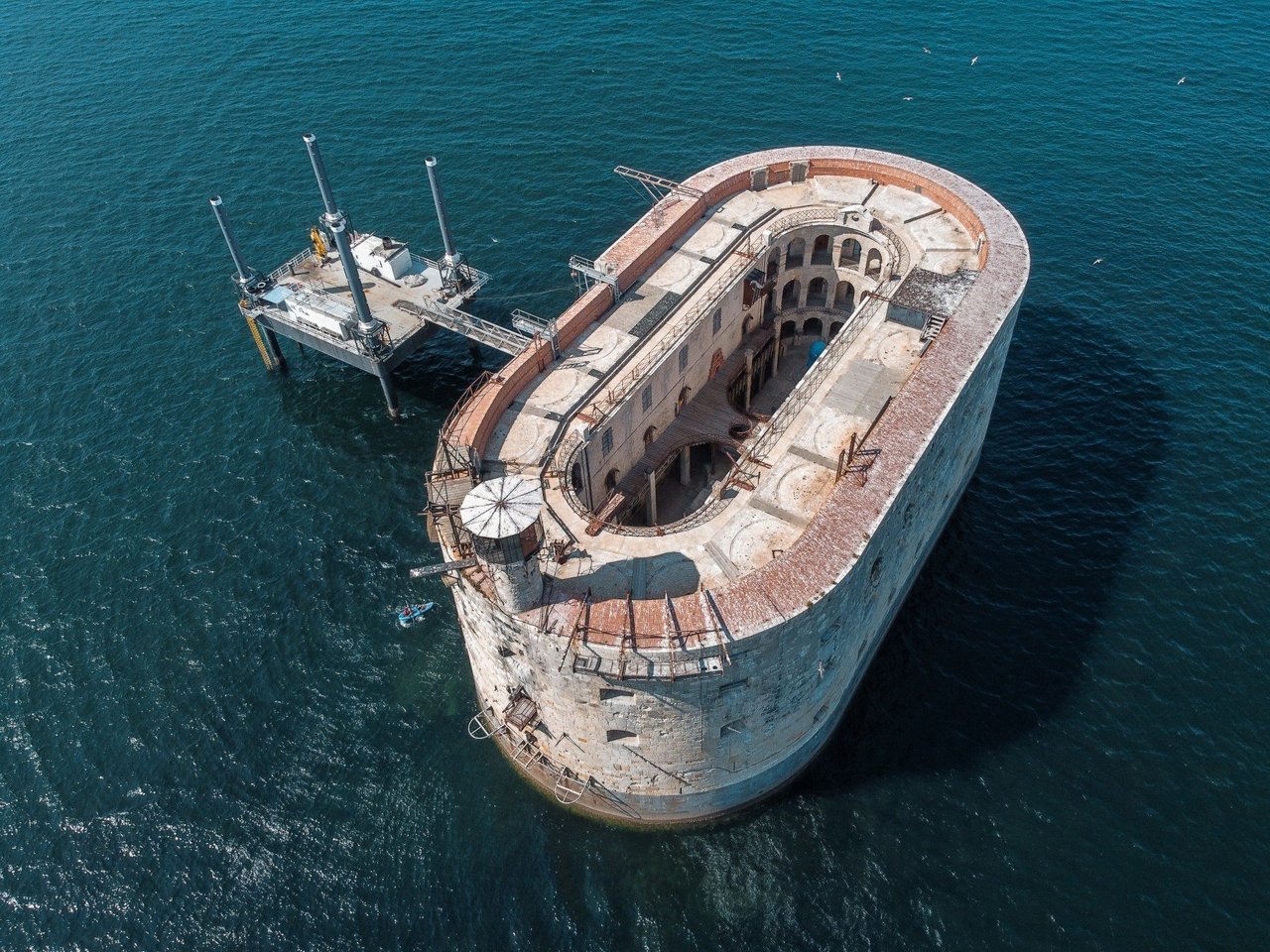 Fångarna på fortet spelas in på Fort Boyard 