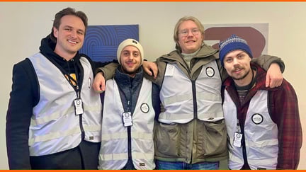 Från vänster till höger: Aleksander, Fabian, Victor och Erik.